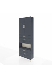 Arges Dolap 4 Raflı 6 Çekmeceli 2 Kapaklı 88x30x243 - S33M221V5A