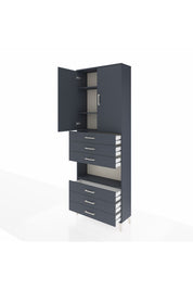Arges Dolap 4 Raflı 6 Çekmeceli 2 Kapaklı 88x30x243 - S33M221V5A