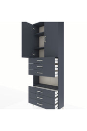 Arges Dolap 4 Raflı 6 Çekmeceli 2 Kapaklı 88x30x243 - S33M221V5A