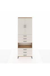 Arges Dolap 4 Raflı 6 Çekmeceli 2 Kapaklı 88x30x243 - S33M221V7A