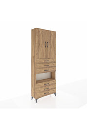 Arges Dolap 4 Raflı 6 Çekmeceli 2 Kapaklı 88x30x243 - S33M221V9A