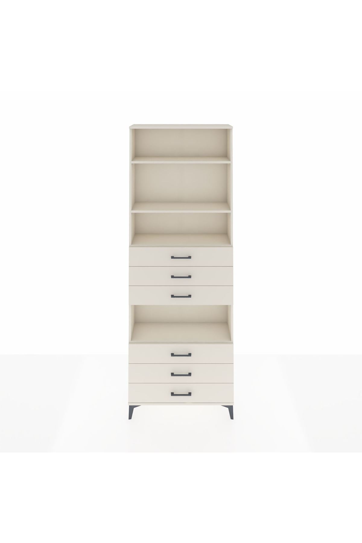 Arges Dolap 4 Raflı 6 Çekmeceli 88x30x243 - S33M222V1A
