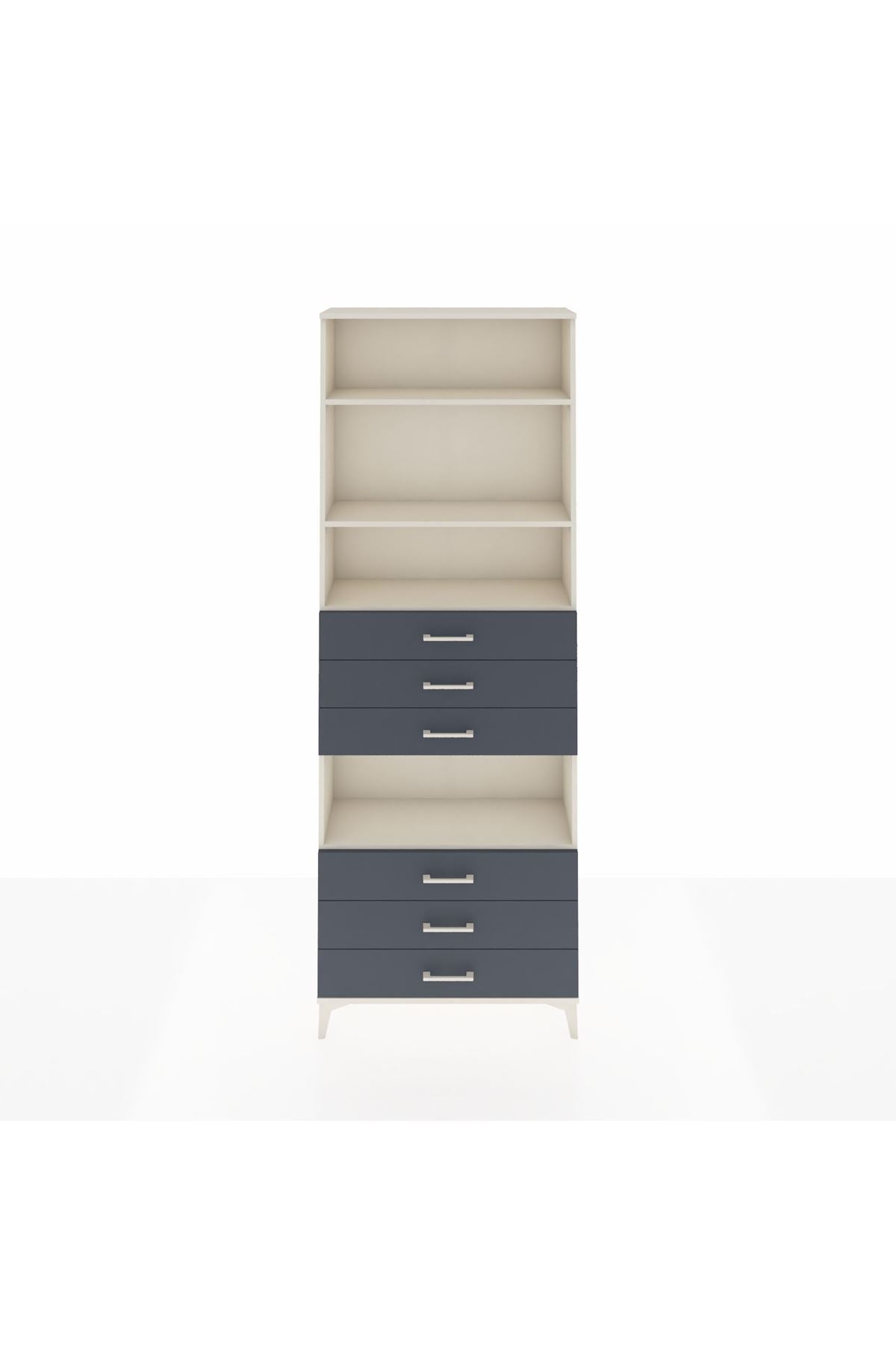 Arges Dolap 4 Raflı 6 Çekmeceli 88x30x243 - S33M222V2A