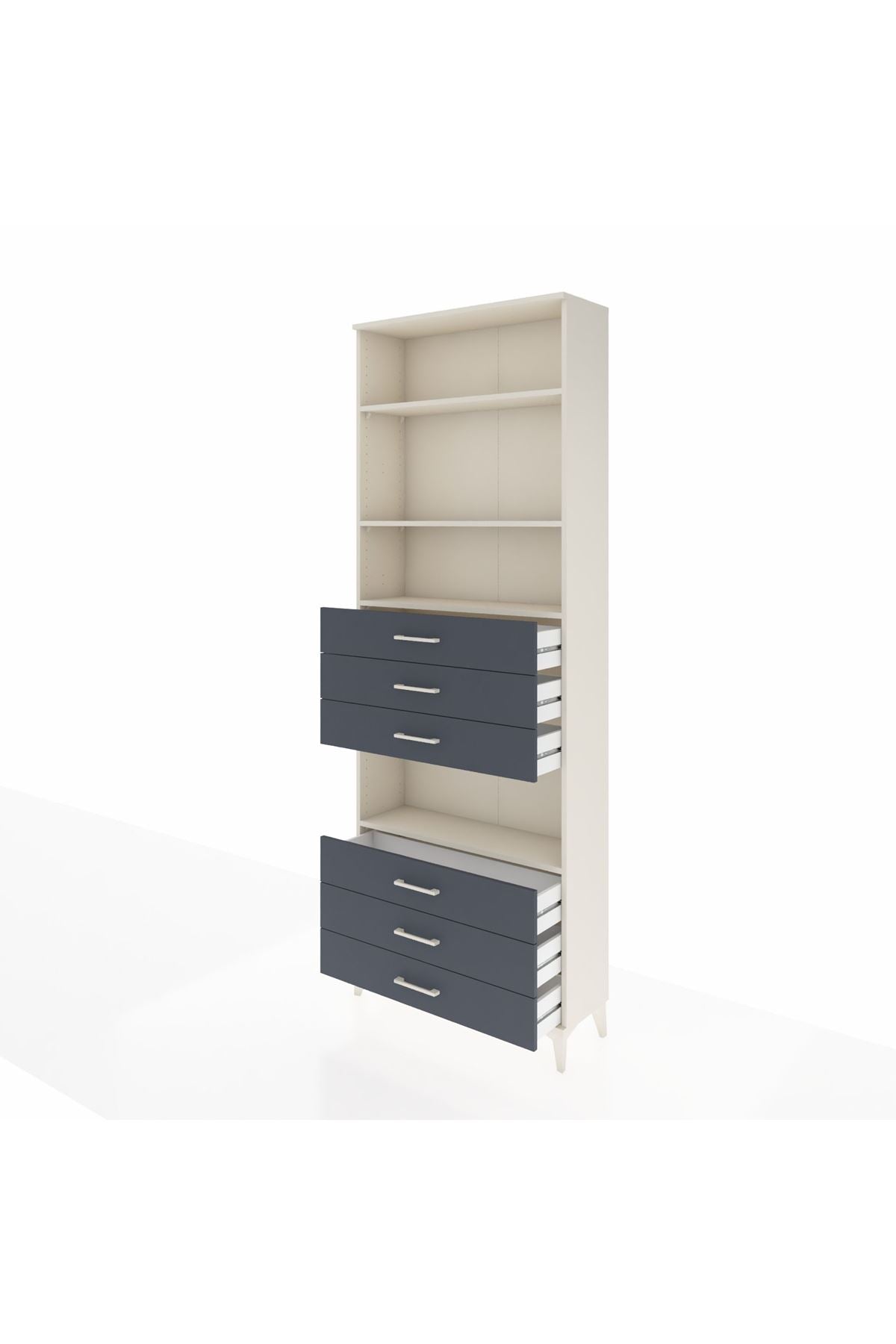 Arges Dolap 4 Raflı 6 Çekmeceli 88x30x243 - S33M222V2A