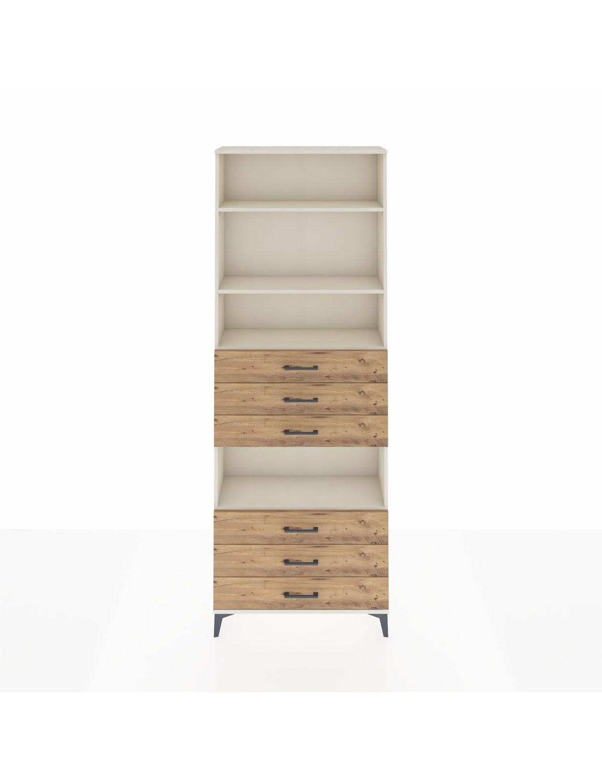 Arges Dolap 4 Raflı 6 Çekmeceli 88x30x243 - S33M222V3A