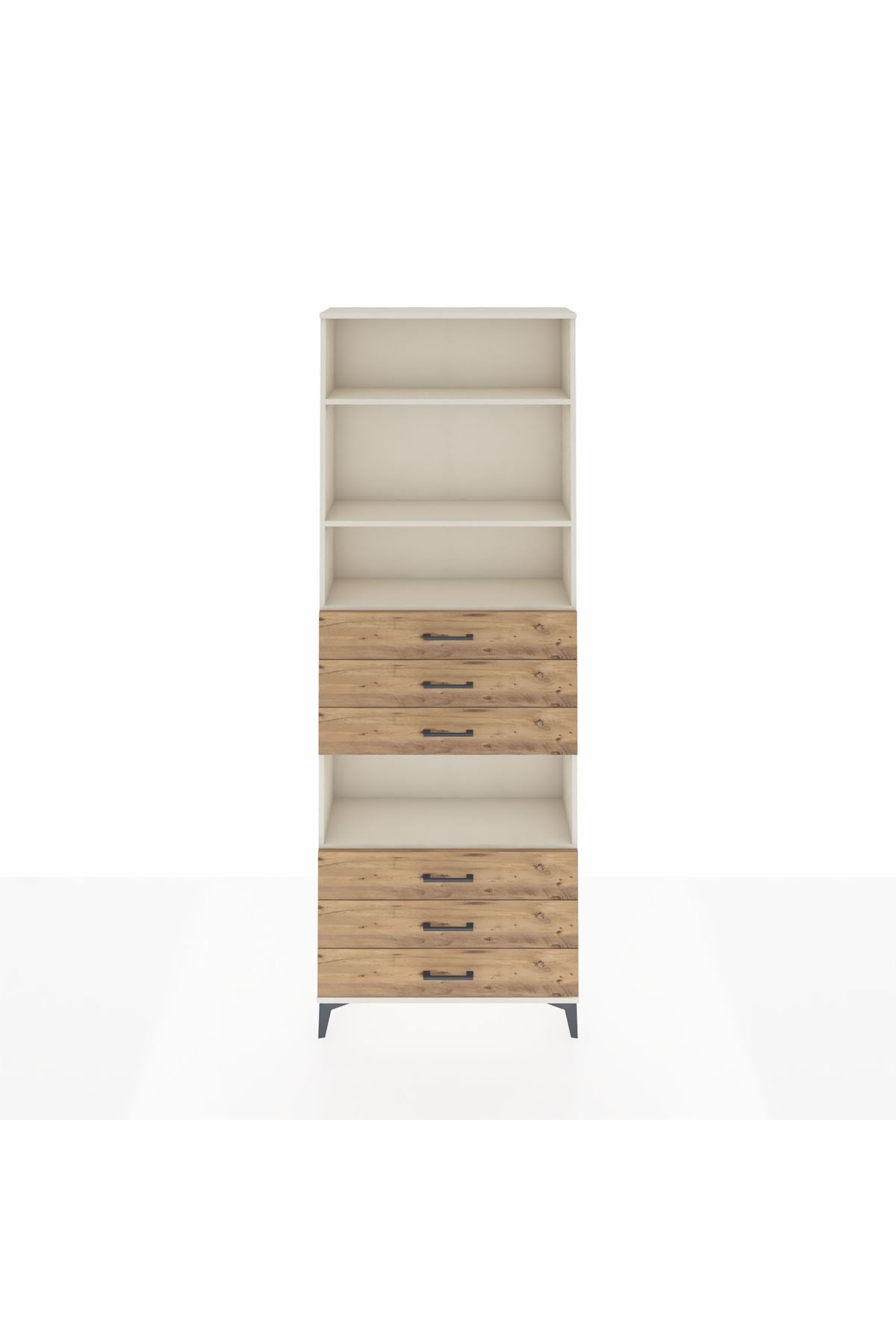 Arges Dolap 4 Raflı 6 Çekmeceli 88x30x243 - S33M222V3A