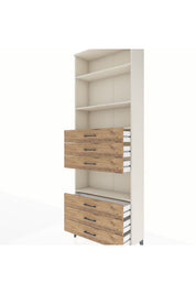Arges Dolap 4 Raflı 6 Çekmeceli 88x30x243 - S33M222V3A