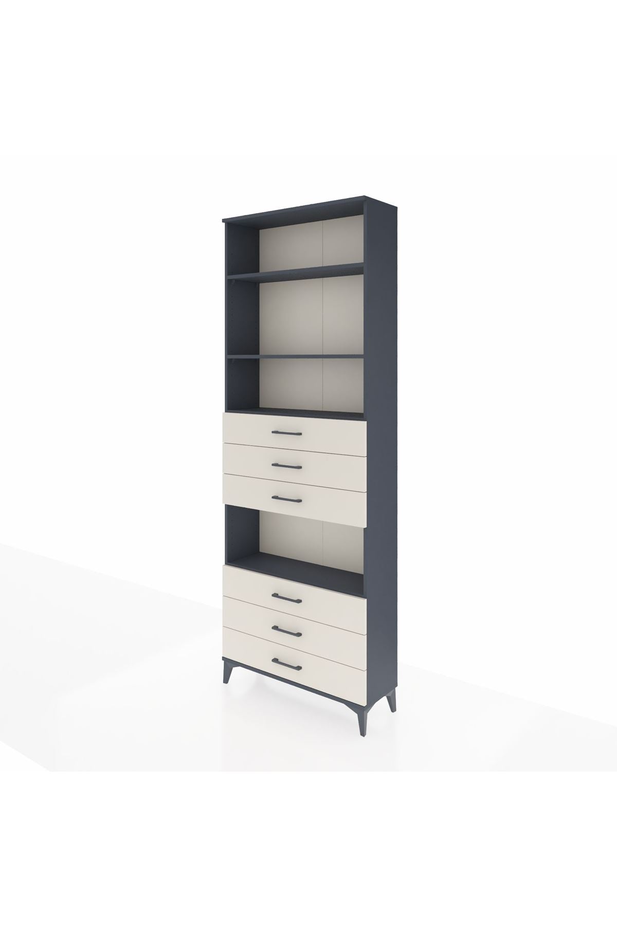 Arges Dolap 4 Raflı 6 Çekmeceli 88x30x243 - S33M222V4A