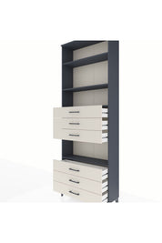Arges Dolap 4 Raflı 6 Çekmeceli 88x30x243 - S33M222V4A