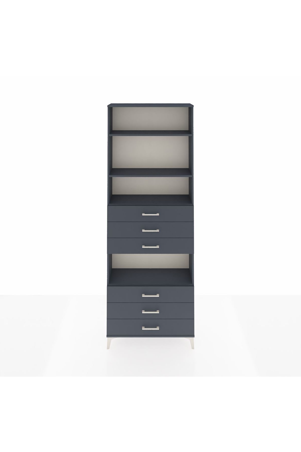 Arges Dolap 4 Raflı 6 Çekmeceli 88x30x243 - S33M222V5A