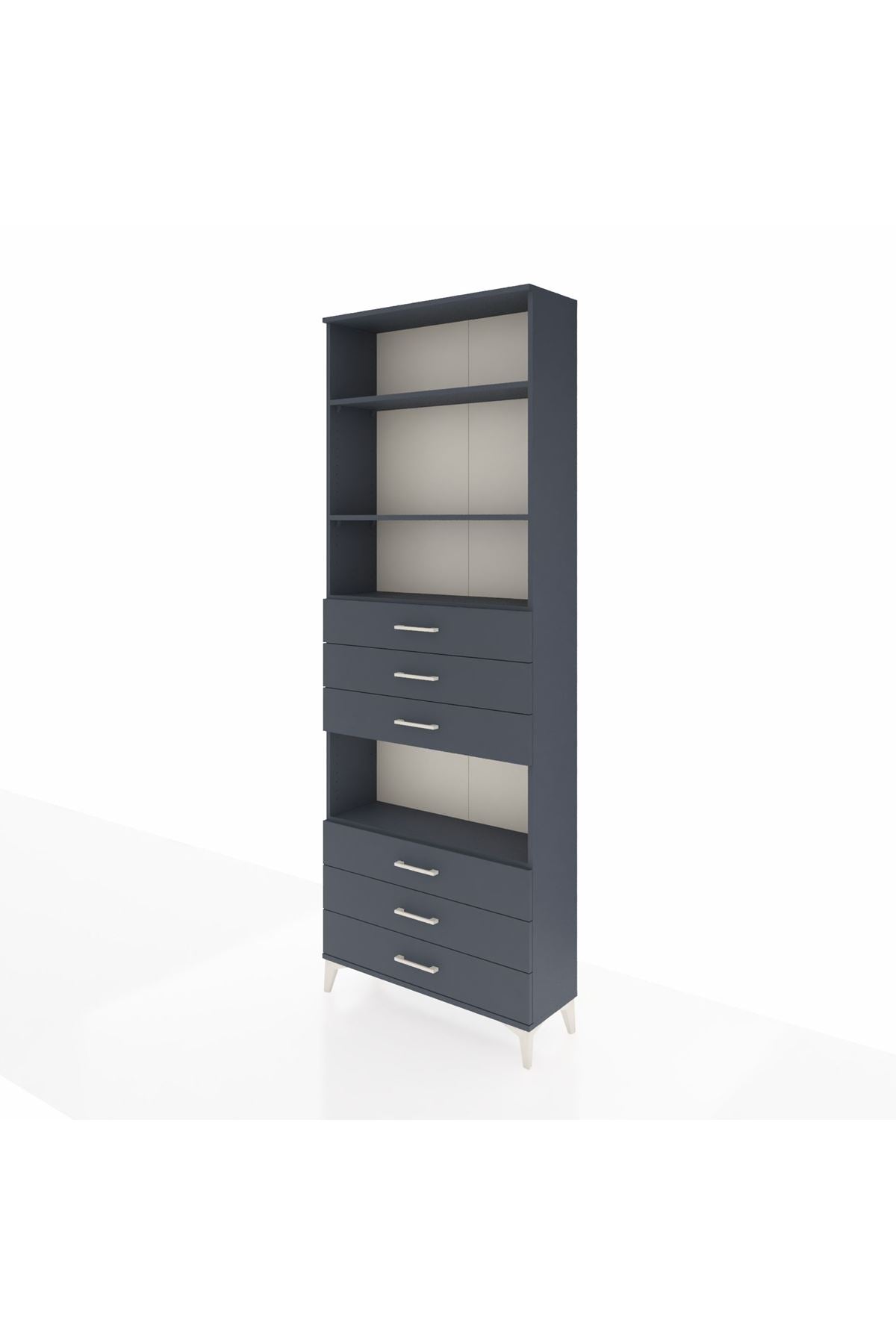 Arges Dolap 4 Raflı 6 Çekmeceli 88x30x243 - S33M222V5A