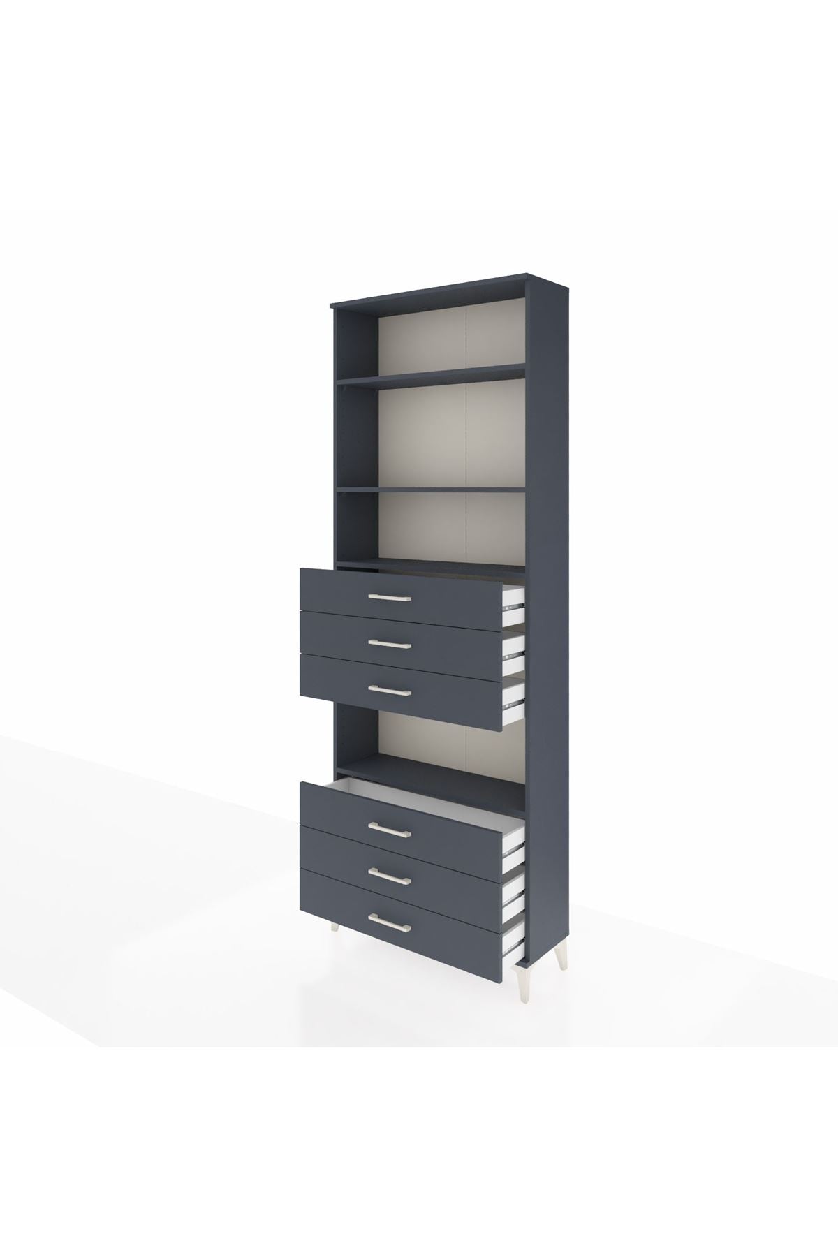 Arges Dolap 4 Raflı 6 Çekmeceli 88x30x243 - S33M222V5A