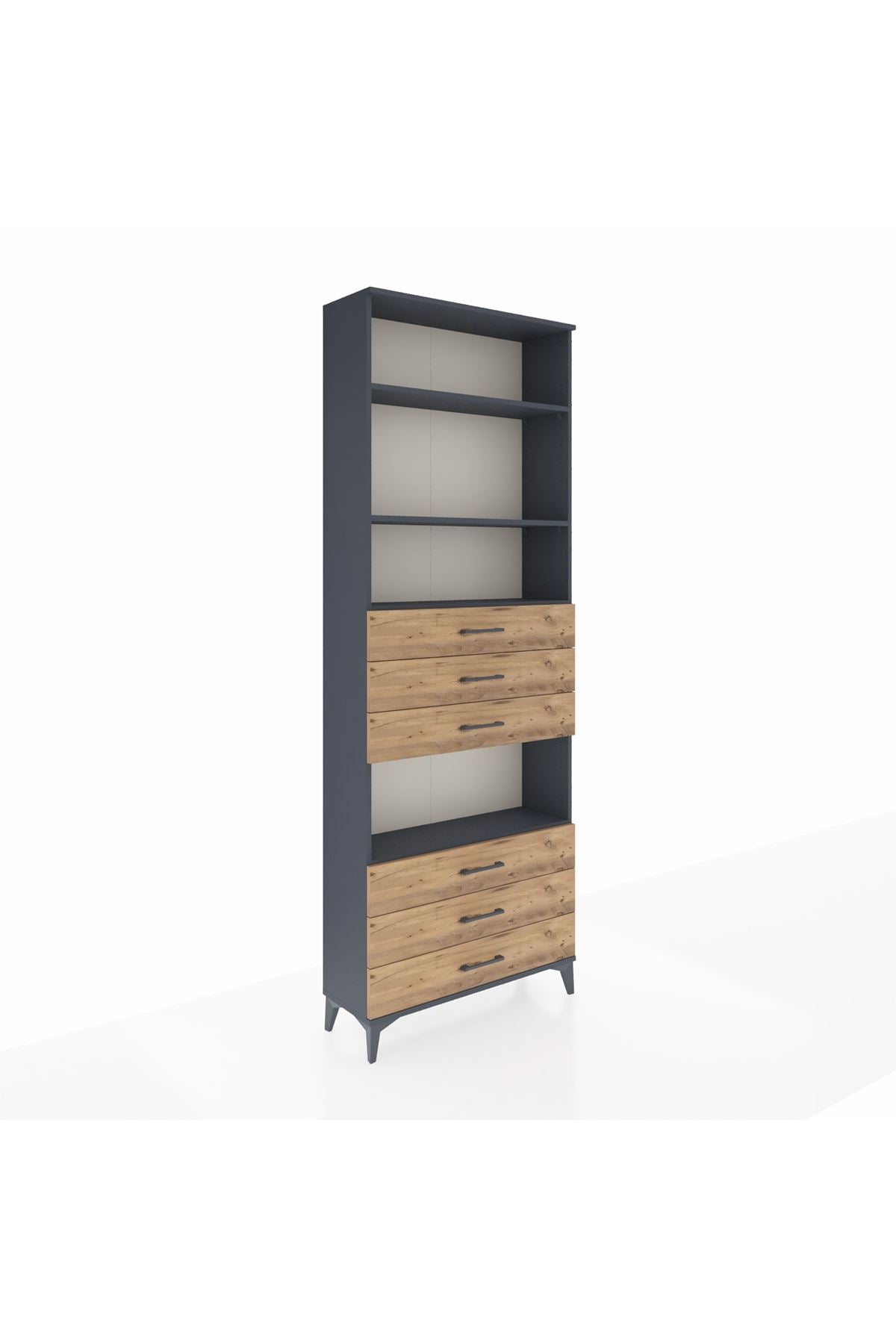 Arges Dolap 4 Raflı 6 Çekmeceli 88x30x243 - S33M222V6A
