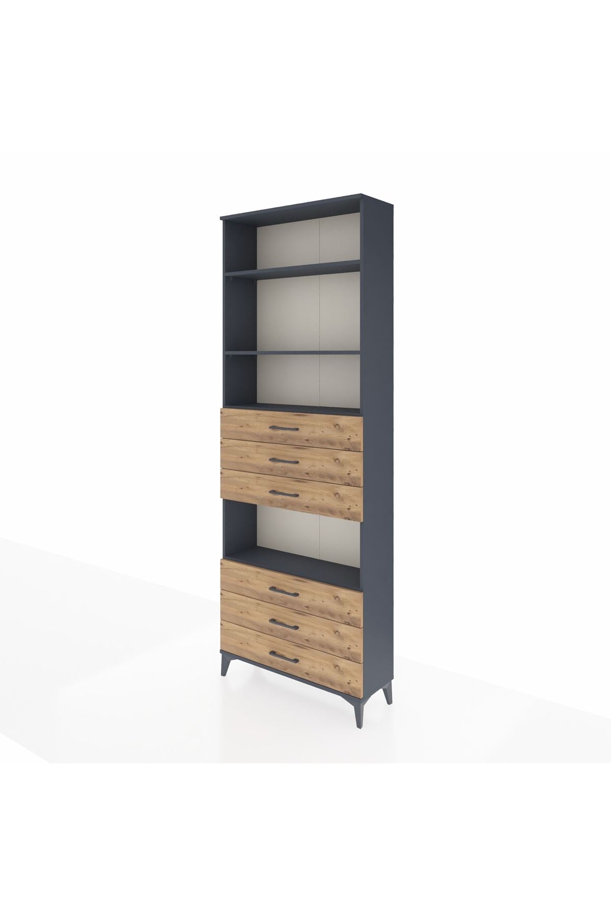 Arges Dolap 4 Raflı 6 Çekmeceli 88x30x243 - S33M222V6A