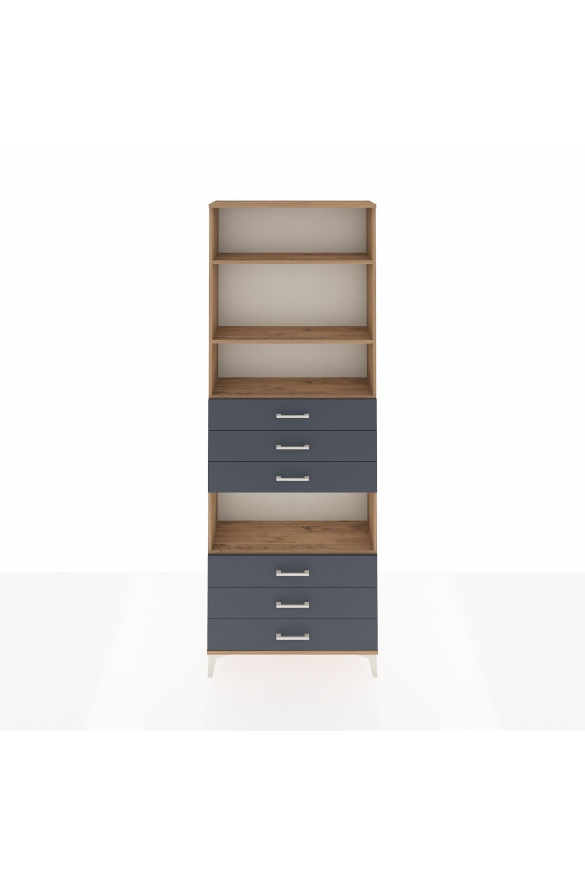 Arges Dolap 4 Raflı 6 Çekmeceli 88x30x243 - S33M222V8A