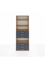 Arges Dolap 4 Raflı 6 Çekmeceli 88x30x243 - S33M222V8A
