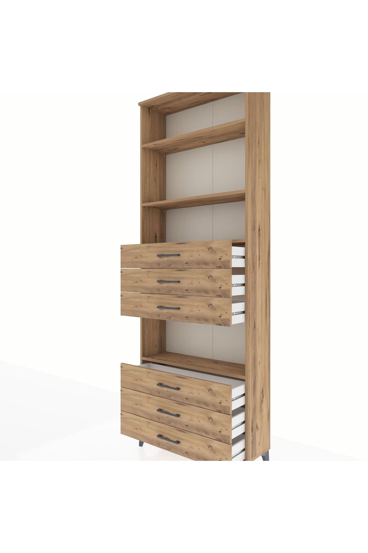 Arges Dolap 4 Raflı 6 Çekmeceli 88x30x243 - S33M222V9A