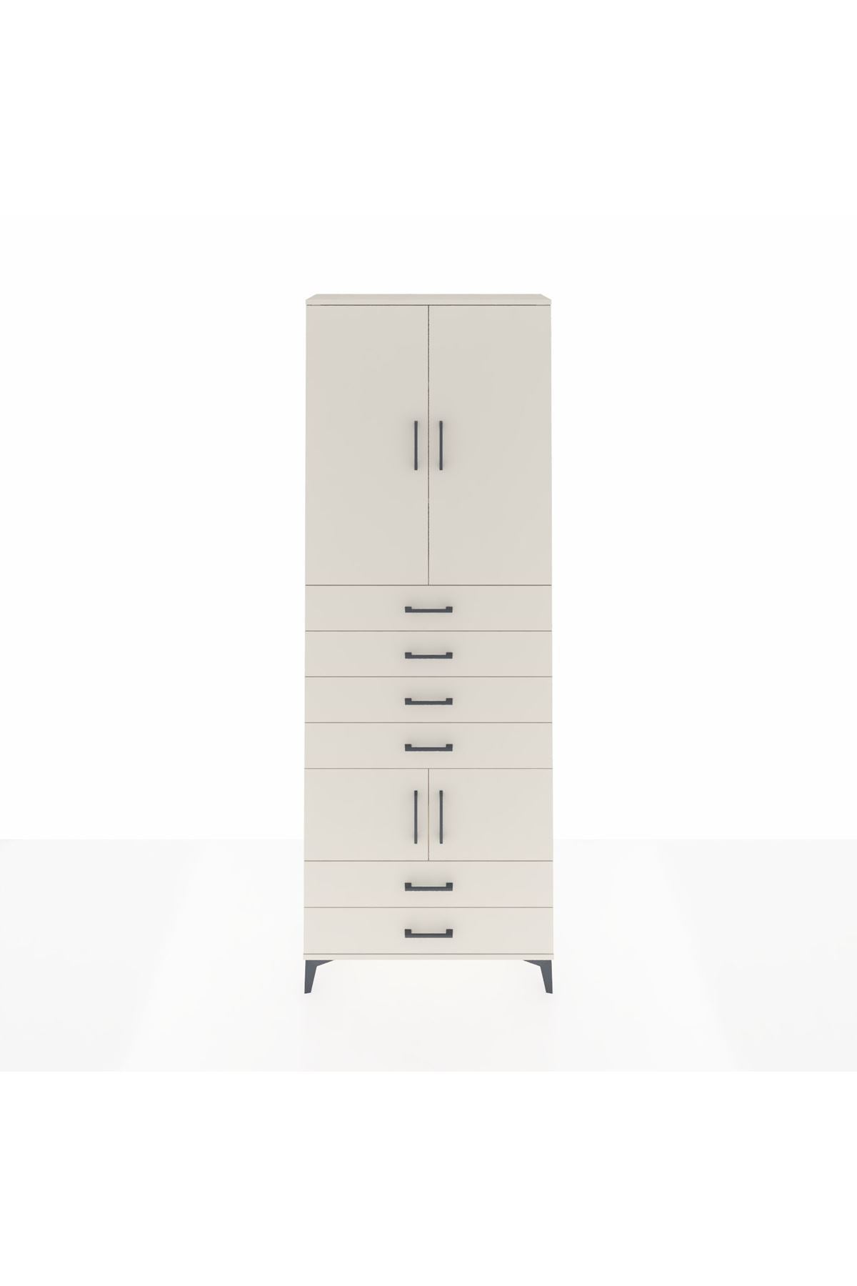 Arges Dolap 4 Raflı 6 Çekmeceli 4 Kapaklı 88x30x243 - S33M223V1A