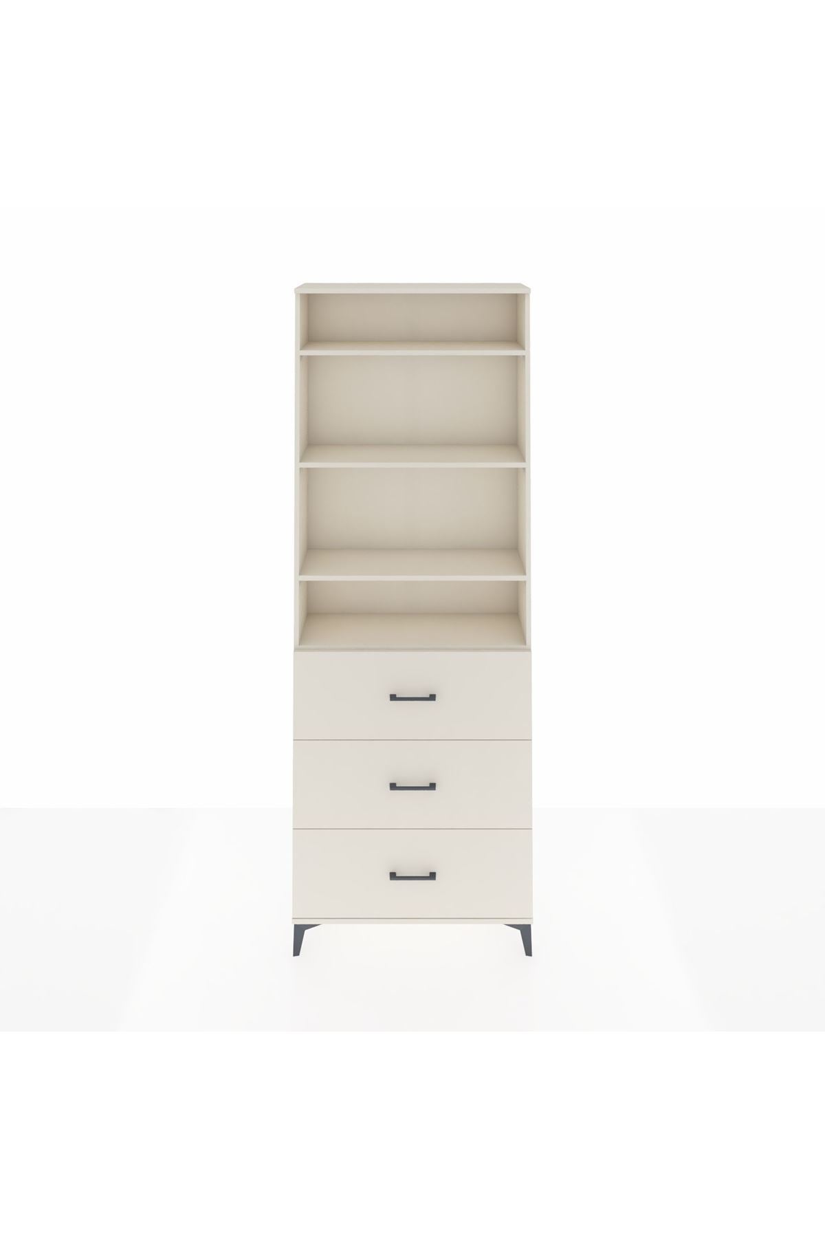 Arges Dolap 4 Raflı 3 Çekmeceli 88x30x243 - S33M186V1A