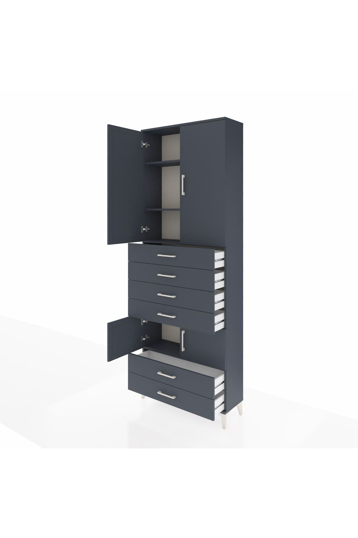 Arges Dolap 4 Raflı 6 Çekmeceli 4 Kapaklı 88x30x243 - S33M223V5A