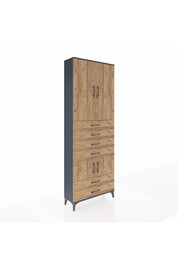 Arges Dolap 4 Raflı 6 Çekmeceli 4 Kapaklı 88x30x243 - S33M223V6A