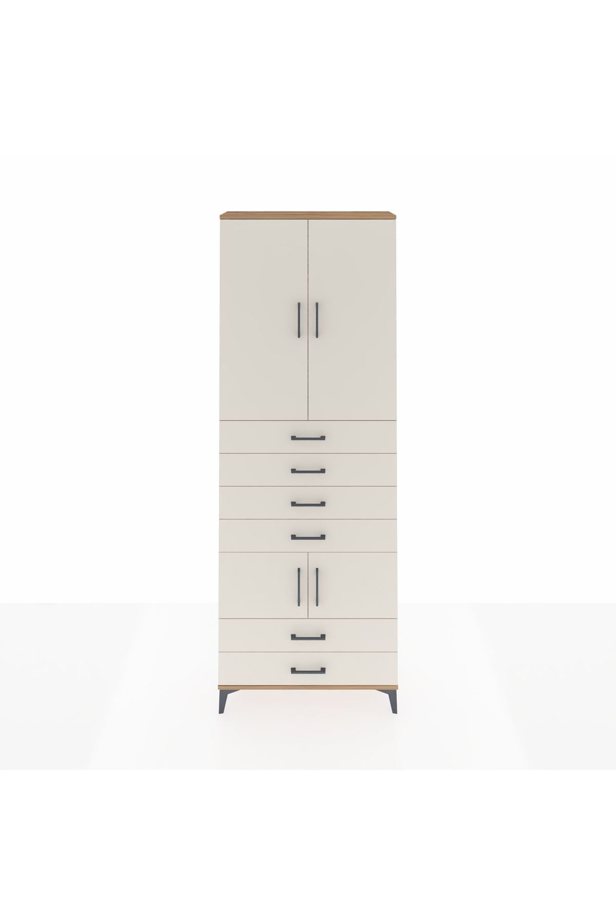 Arges Dolap 4 Raflı 6 Çekmeceli 4 Kapaklı 88x30x243 - S33M223V7A