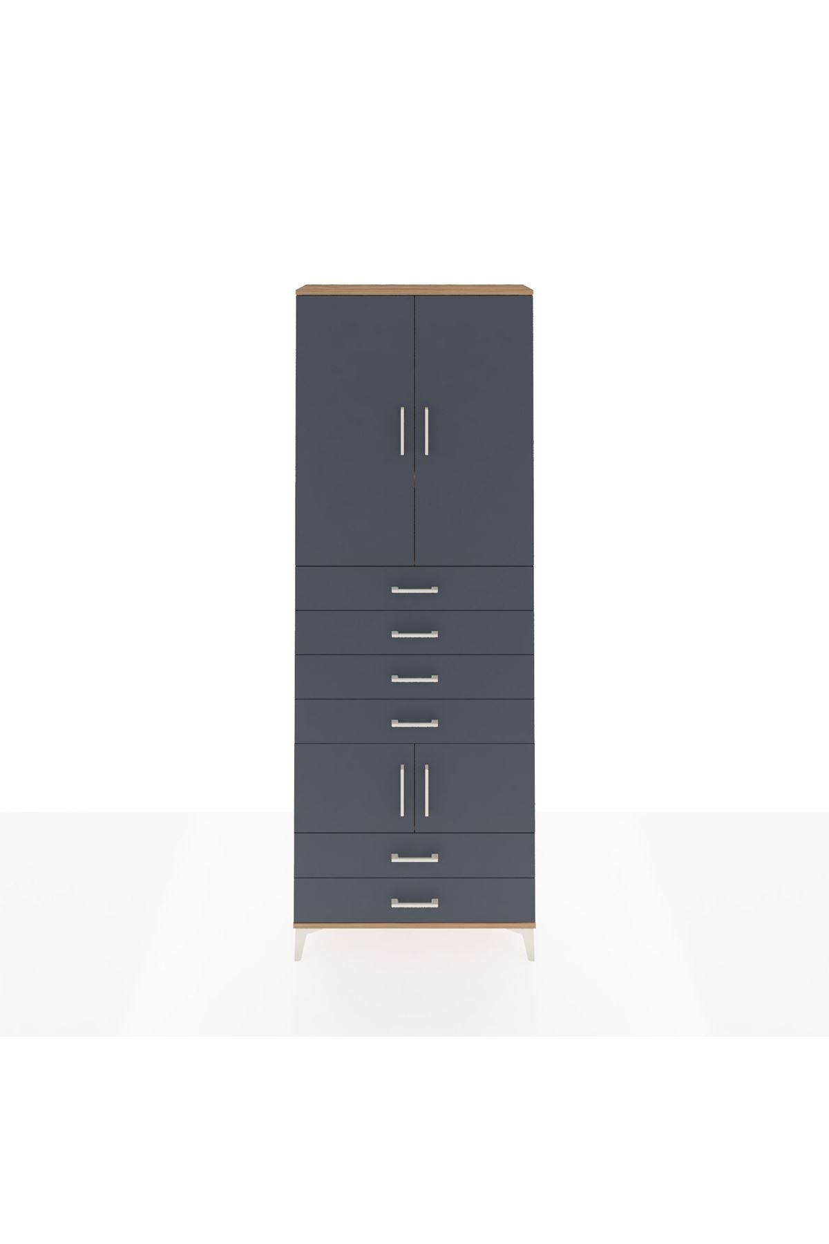 Arges Dolap 4 Raflı 6 Çekmeceli 4 Kapaklı 88x30x243 - S33M223V8A