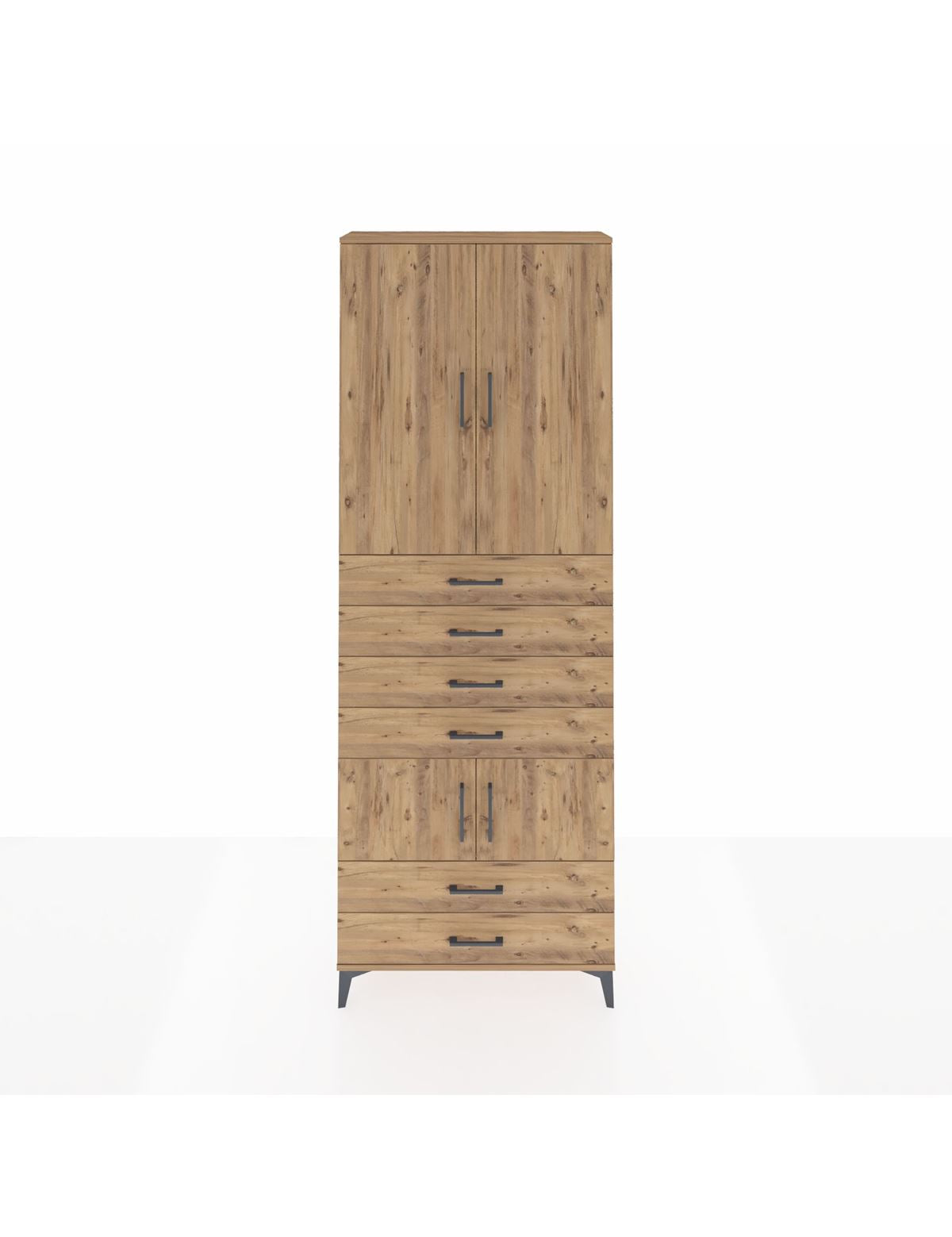 Arges Dolap 4 Raflı 6 Çekmeceli 4 Kapaklı 88x30x243 - S33M223V9A