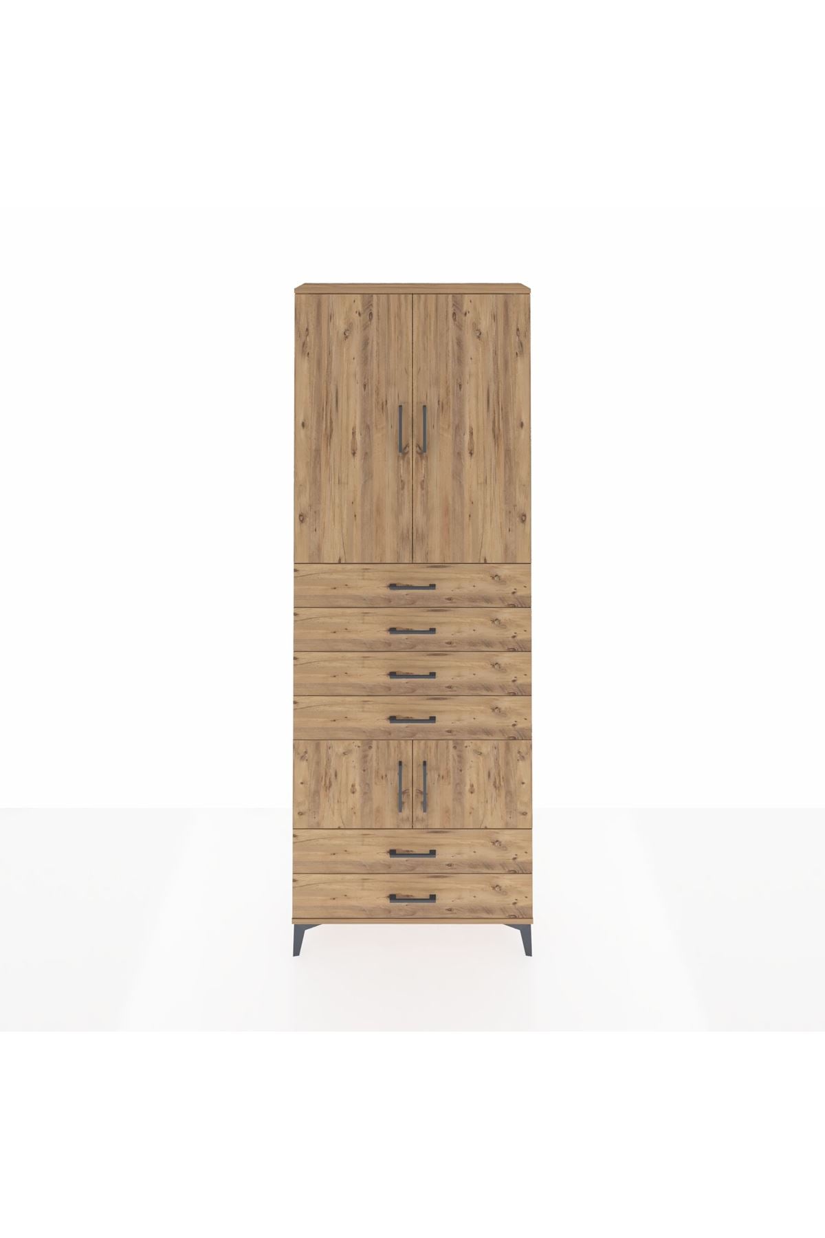 Arges Dolap 4 Raflı 6 Çekmeceli 4 Kapaklı 88x30x243 - S33M223V9A
