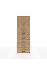 Arges Dolap 4 Raflı 6 Çekmeceli 4 Kapaklı 88x30x243