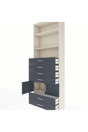 Arges Dolap 4 Raflı 6 Çekmeceli 2 Kapaklı 88x30x243 - S33M224V2A