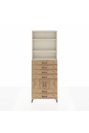 Arges Dolap 4 Raflı 6 Çekmeceli 2 Kapaklı 88x30x243 - S33M224V3A
