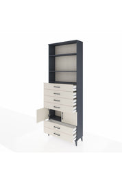Arges Dolap 4 Raflı 6 Çekmeceli 2 Kapaklı 88x30x243 - S33M224V4A