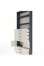 Arges Dolap 4 Raflı 6 Çekmeceli 2 Kapaklı 88x30x243 - S33M224V4A