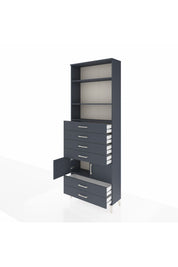 Arges Dolap 4 Raflı 6 Çekmeceli 2 Kapaklı 88x30x243 - S33M224V5A