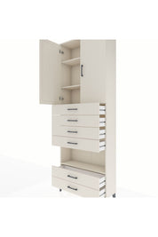 Arges Dolap 4 Raflı 6 Çekmeceli 2 Kapaklı 88x30x243 - S33M225V1A