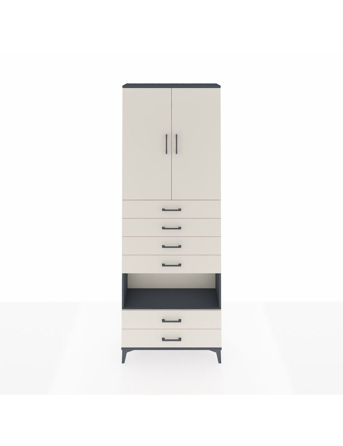 Arges Dolap 4 Raflı 6 Çekmeceli 2 Kapaklı 88x30x243 - S33M225V4A