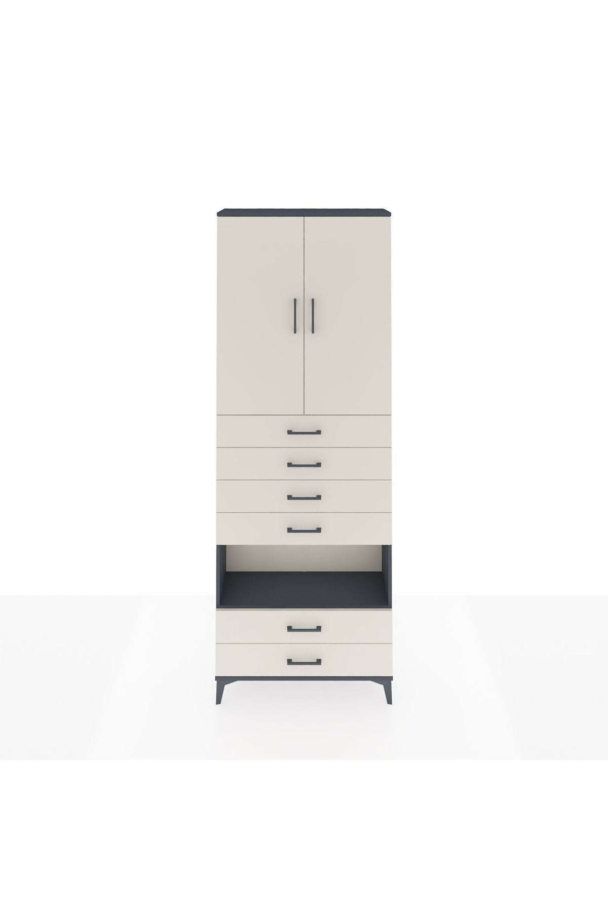 Arges Dolap 4 Raflı 6 Çekmeceli 2 Kapaklı 88x30x243 - S33M225V4A