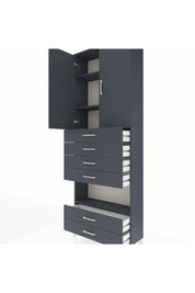 Arges Dolap 4 Raflı 6 Çekmeceli 2 Kapaklı 88x30x243 - S33M225V5A