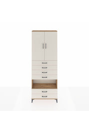 Arges Dolap 4 Raflı 6 Çekmeceli 2 Kapaklı 88x30x243 - S33M225V7A