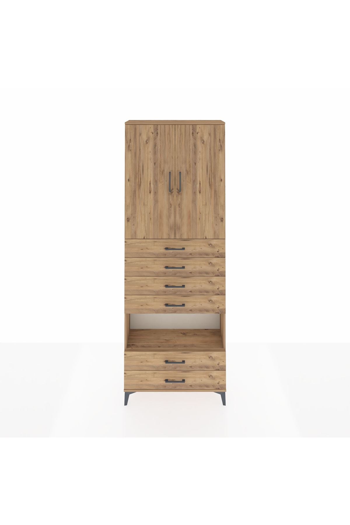 Arges Dolap 4 Raflı 6 Çekmeceli 2 Kapaklı 88x30x243 - S33M225V9A