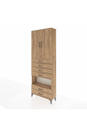 Arges Dolap 4 Raflı 6 Çekmeceli 2 Kapaklı 88x30x243 - S33M225V9A