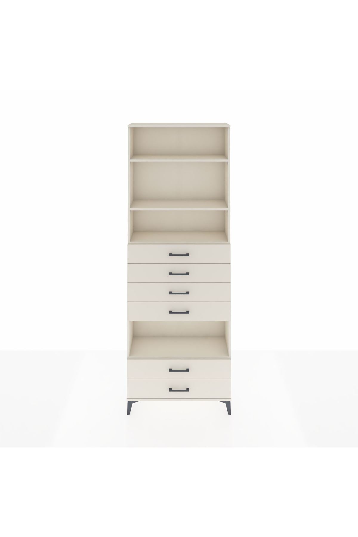 Arges Dolap 4 Raflı 6 Çekmeceli 88x30x243 - S33M226V1A