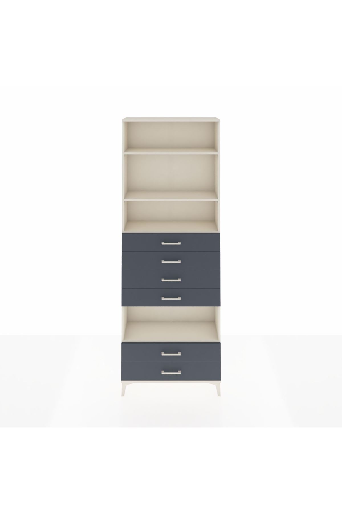Arges Dolap 4 Raflı 6 Çekmeceli 88x30x243 - S33M226V2A