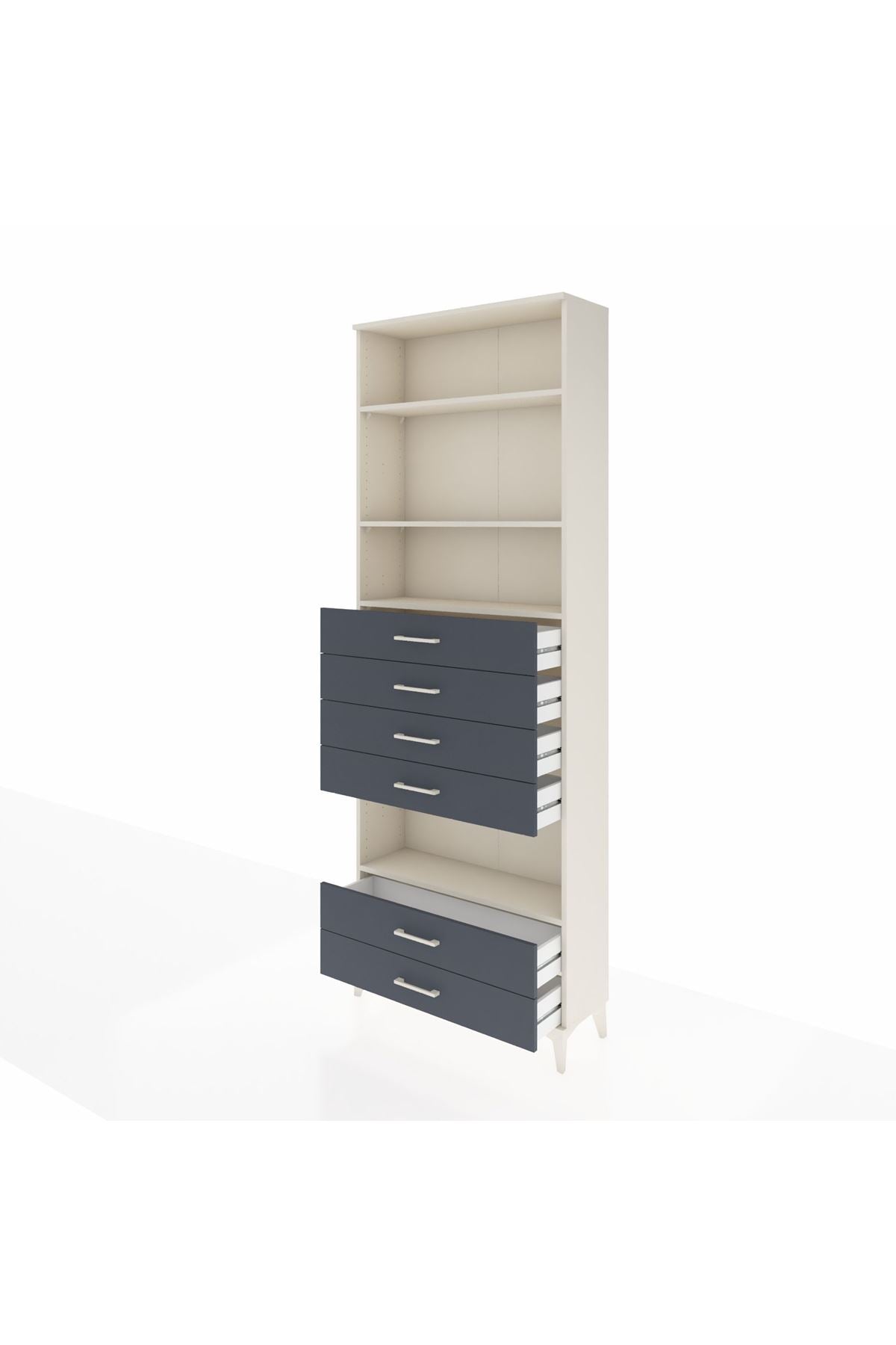 Arges Dolap 4 Raflı 6 Çekmeceli 88x30x243 - S33M226V2A