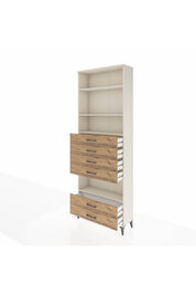 Arges Dolap 4 Raflı 6 Çekmeceli 88x30x243 - S33M226V3A