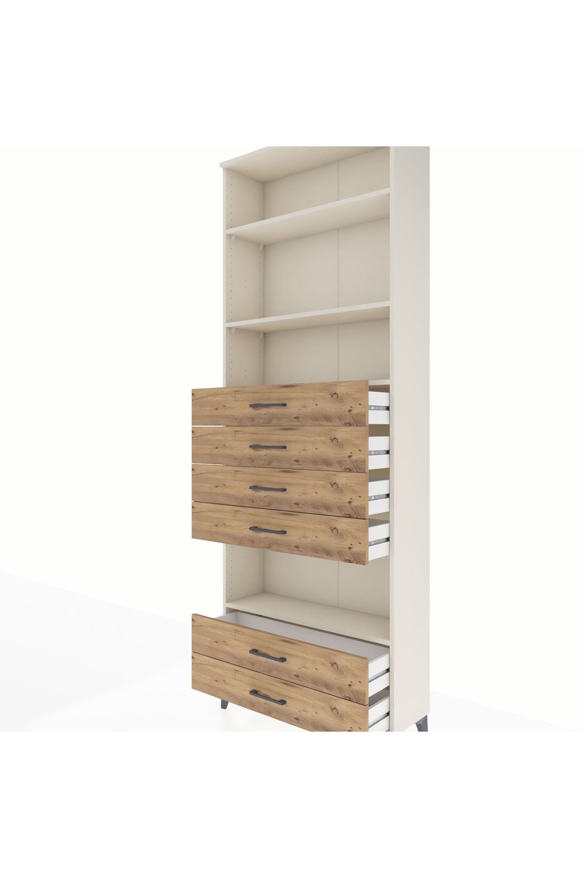 Arges Dolap 4 Raflı 6 Çekmeceli 88x30x243 - S33M226V3A