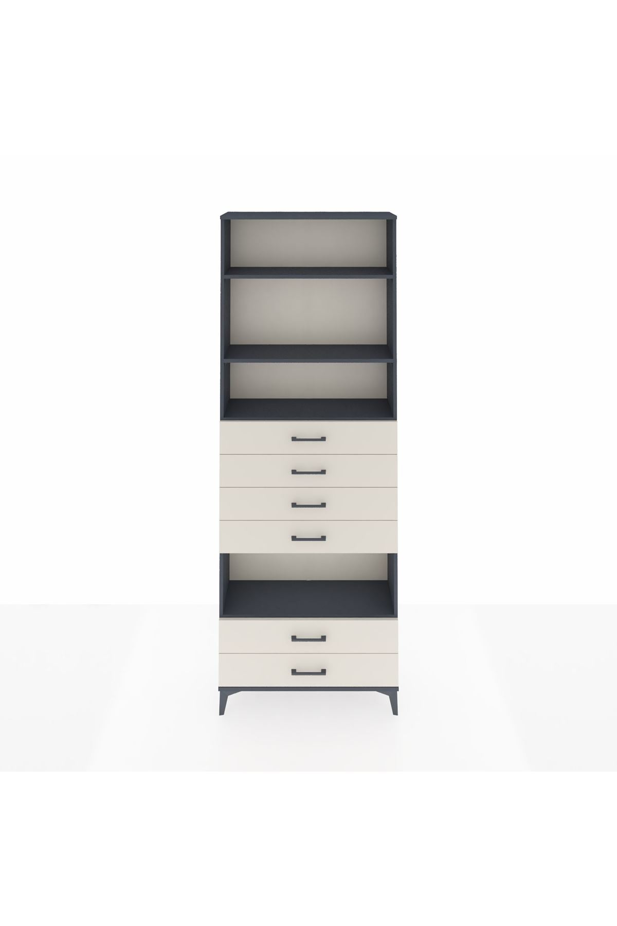 Arges Dolap 4 Raflı 6 Çekmeceli 88x30x243 - S33M226V4A
