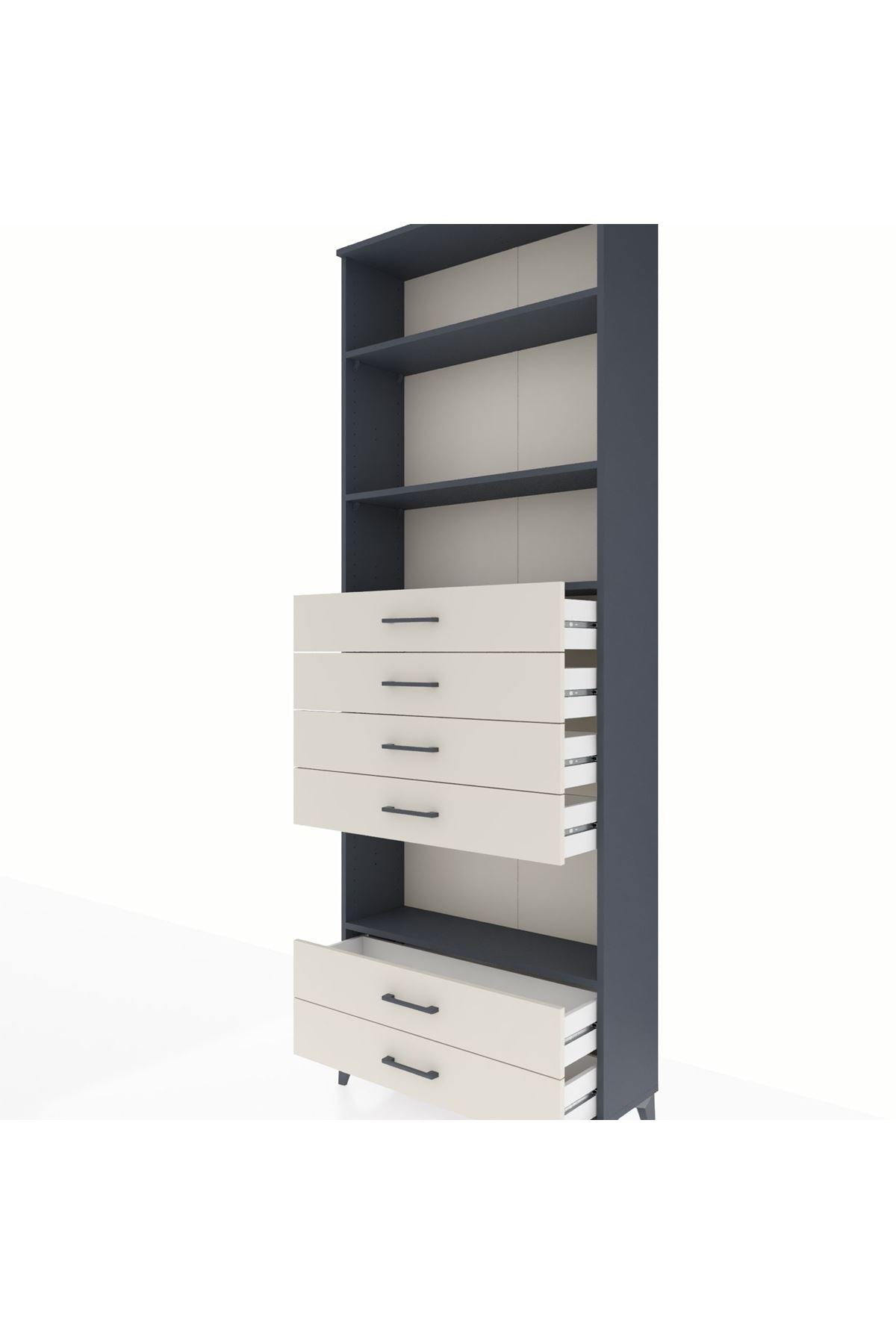 Arges Dolap 4 Raflı 6 Çekmeceli 88x30x243 - S33M226V4A