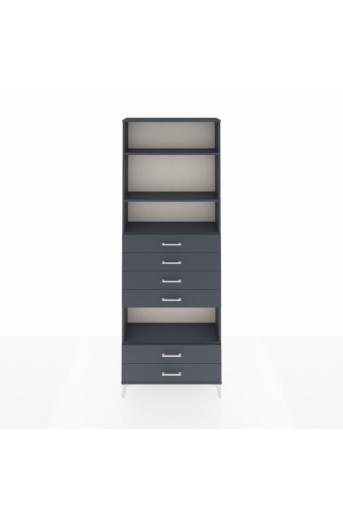 Arges Dolap 4 Raflı 6 Çekmeceli 88x30x243 - S33M226V5A